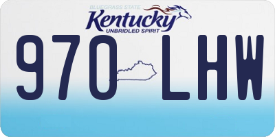 KY license plate 970LHW