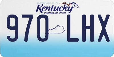 KY license plate 970LHX