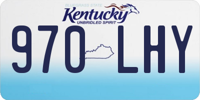 KY license plate 970LHY