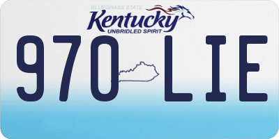 KY license plate 970LIE