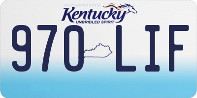 KY license plate 970LIF