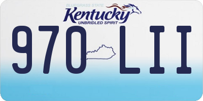 KY license plate 970LII