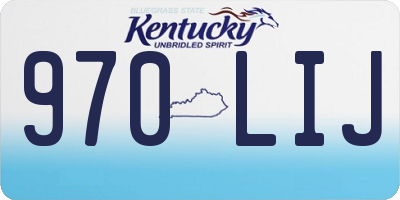 KY license plate 970LIJ