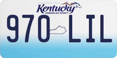KY license plate 970LIL