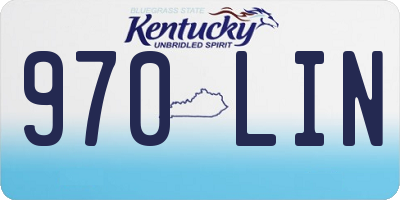 KY license plate 970LIN
