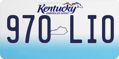 KY license plate 970LIO