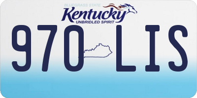 KY license plate 970LIS