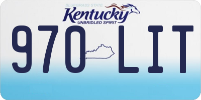KY license plate 970LIT