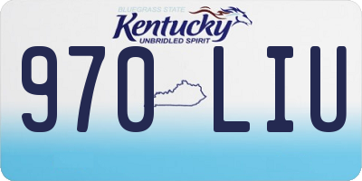 KY license plate 970LIU