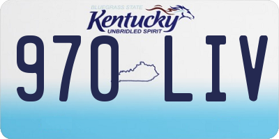 KY license plate 970LIV