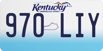 KY license plate 970LIY