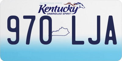 KY license plate 970LJA
