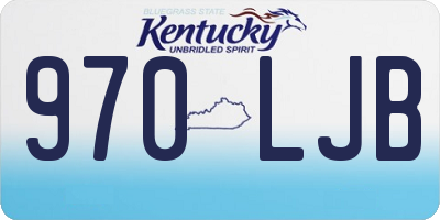 KY license plate 970LJB