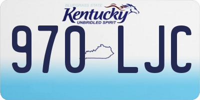 KY license plate 970LJC