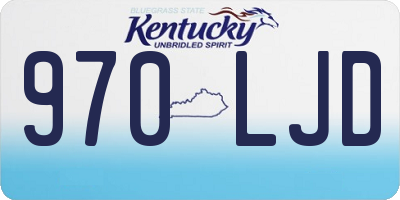 KY license plate 970LJD