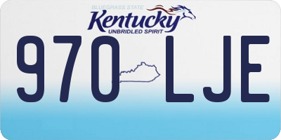 KY license plate 970LJE