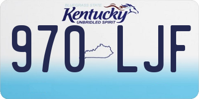 KY license plate 970LJF