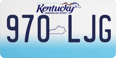 KY license plate 970LJG