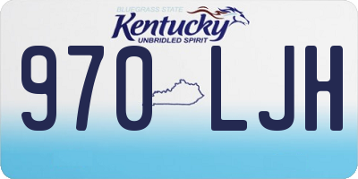 KY license plate 970LJH