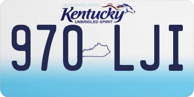 KY license plate 970LJI