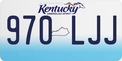 KY license plate 970LJJ