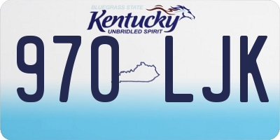 KY license plate 970LJK
