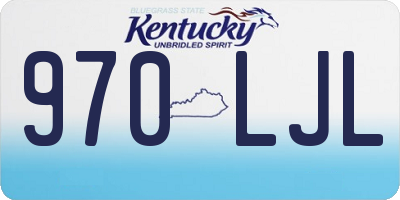 KY license plate 970LJL