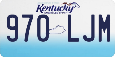 KY license plate 970LJM