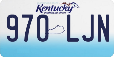 KY license plate 970LJN