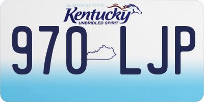 KY license plate 970LJP
