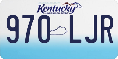 KY license plate 970LJR