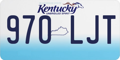 KY license plate 970LJT