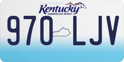 KY license plate 970LJV