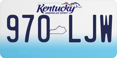 KY license plate 970LJW