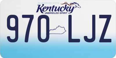 KY license plate 970LJZ