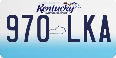 KY license plate 970LKA