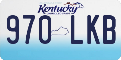 KY license plate 970LKB
