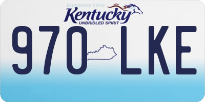 KY license plate 970LKE