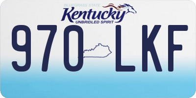 KY license plate 970LKF