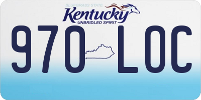 KY license plate 970LOC