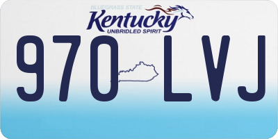 KY license plate 970LVJ