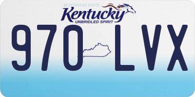 KY license plate 970LVX