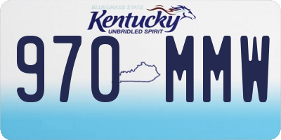 KY license plate 970MMW