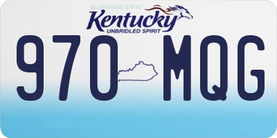 KY license plate 970MQG
