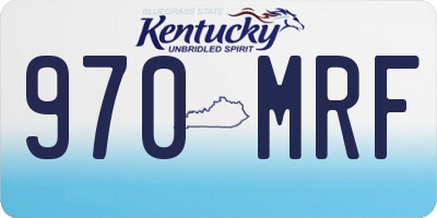 KY license plate 970MRF