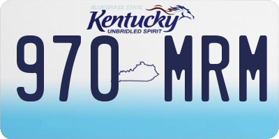 KY license plate 970MRM