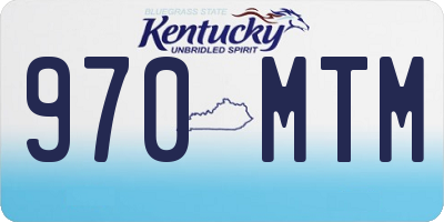 KY license plate 970MTM
