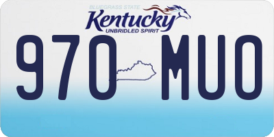 KY license plate 970MUO