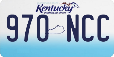 KY license plate 970NCC
