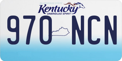 KY license plate 970NCN